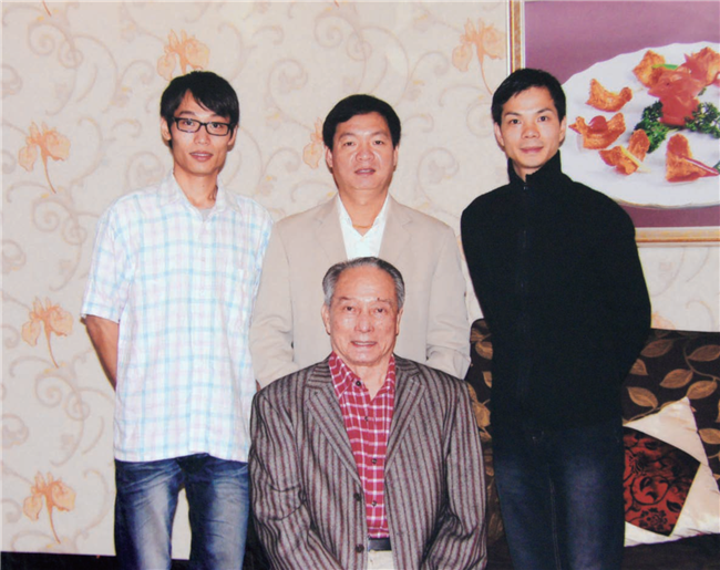 陳卓林與師傅羅家寶、師弟李江林、劉建科合影